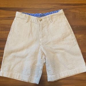 Boys tan seersucker shorts size 7